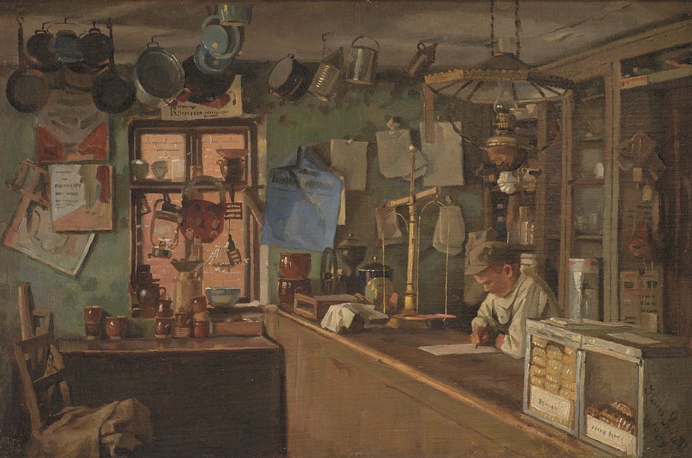 A shop in the countryside by Hans Smidth