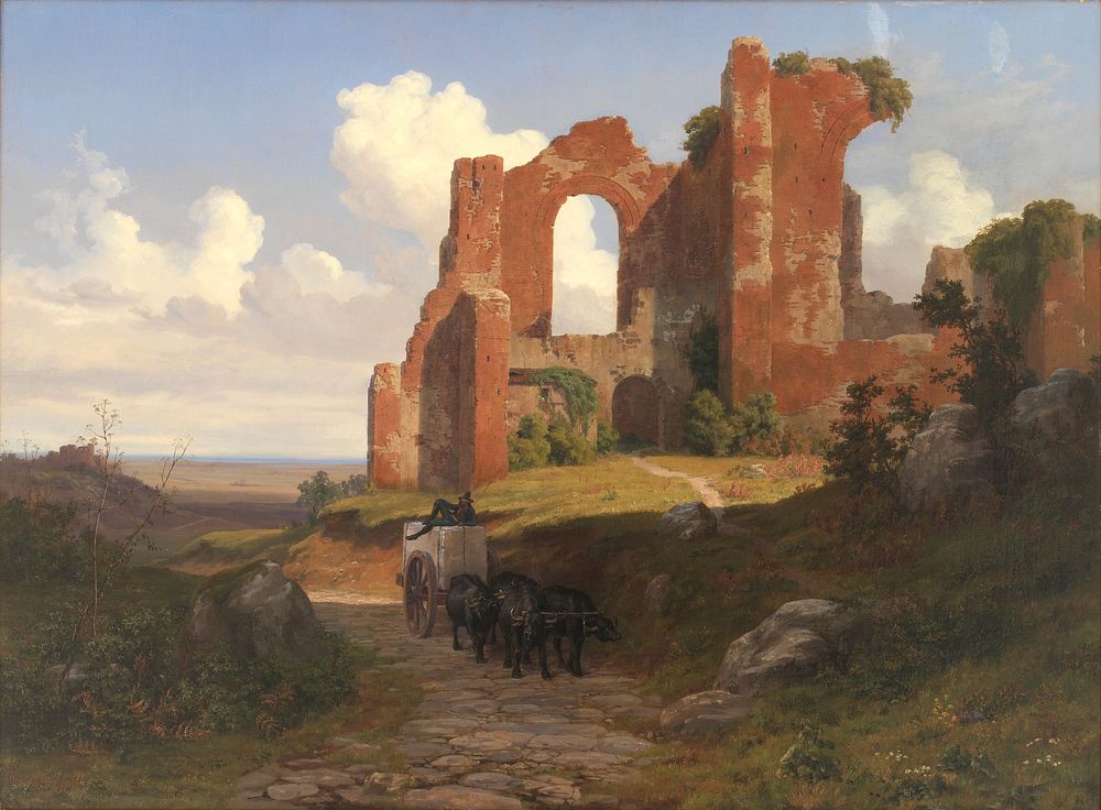 View of the Terme di Caracalla in Rome by Thorald Læssøe