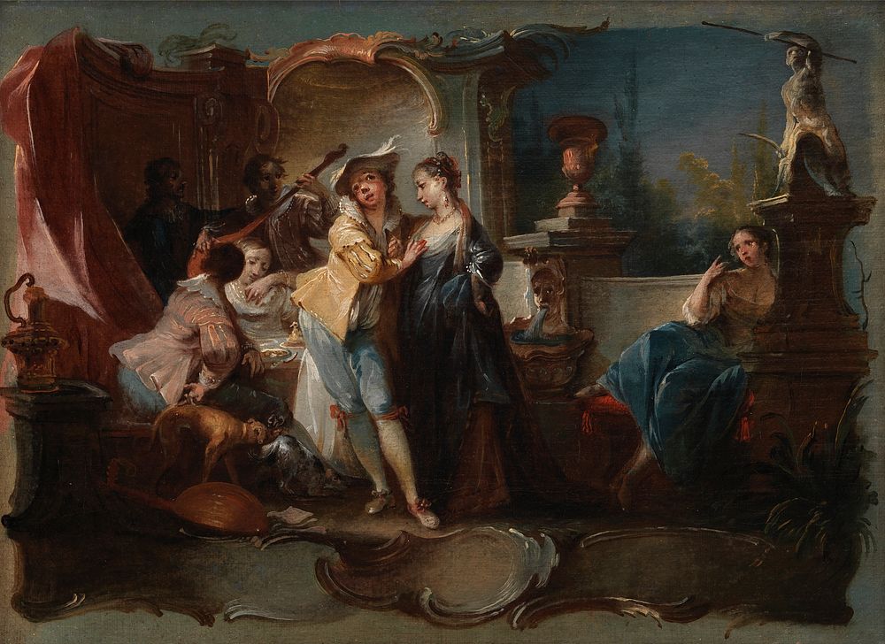 The prodigal son in the company of courtesans by Johann Wolfgang Baumgartner