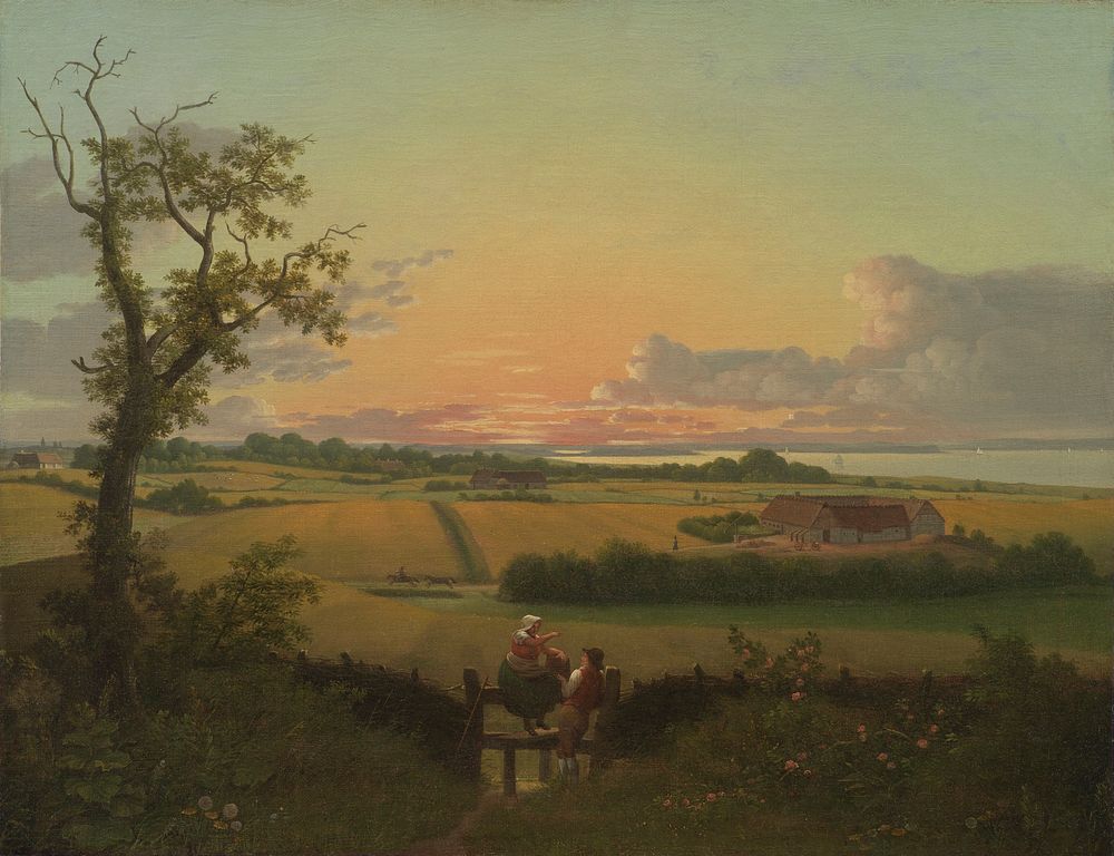Landscape with stone, Møn by C.W. Eckersberg
