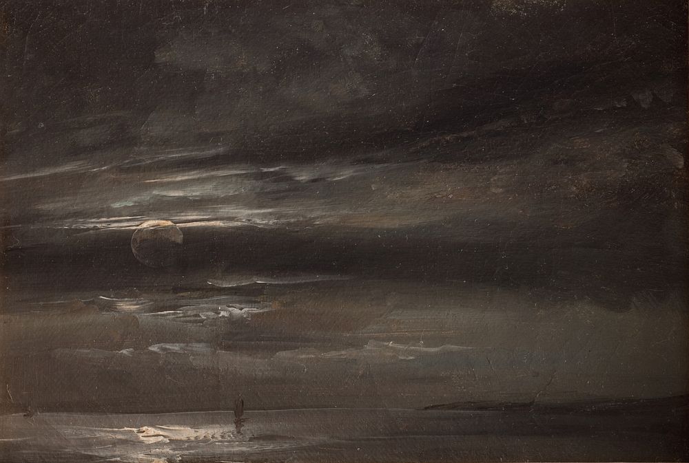 Moonlight over the Sea by Johan Christian Claussen Dahl