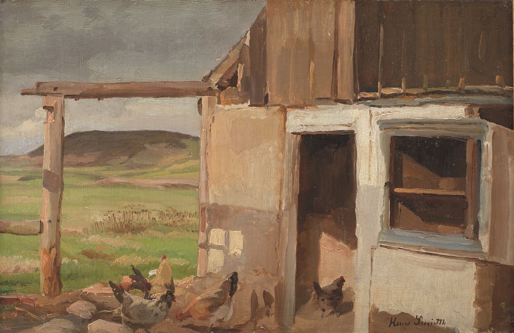 House with chicken coop by Hans Smidth