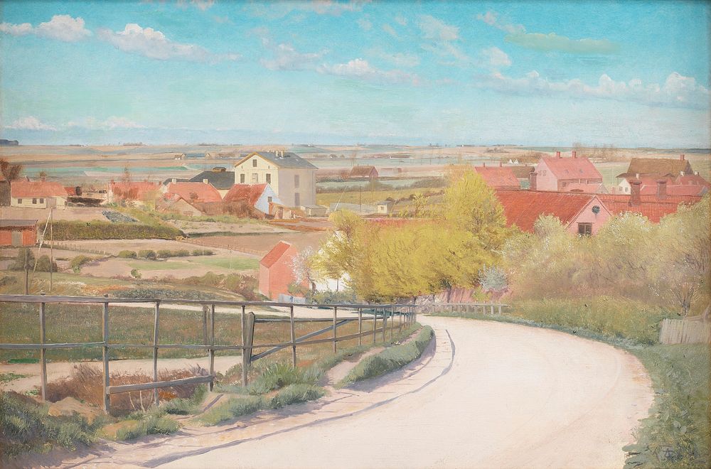 View from a Road near Næstved, Zealand by L. A. Ring