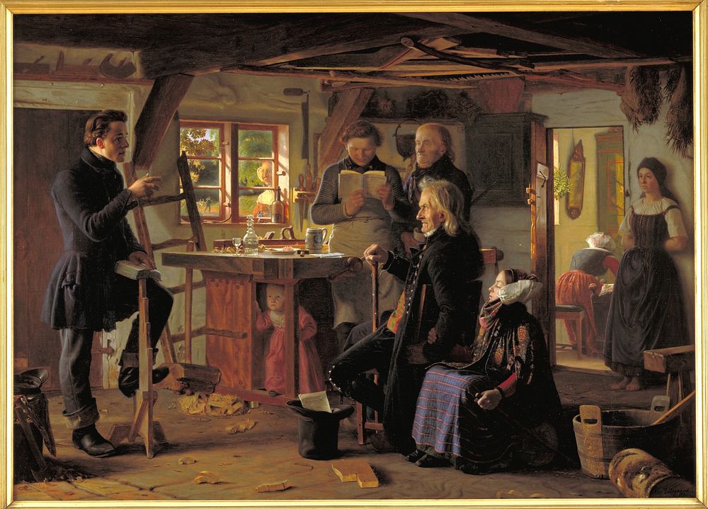 Mormons Visiting a Country Carpenter by Christen Dalsgaard