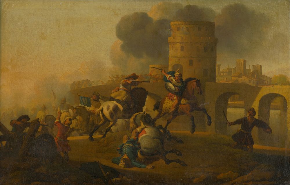 Battle scene (battle outside the city walls)