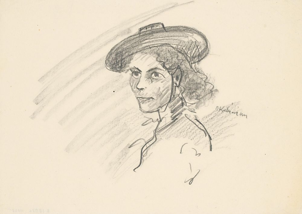 A woman in a hat