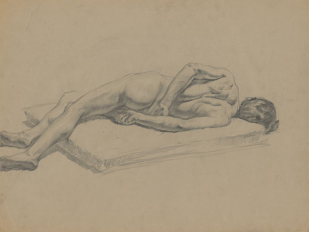 Study of reclining male nude