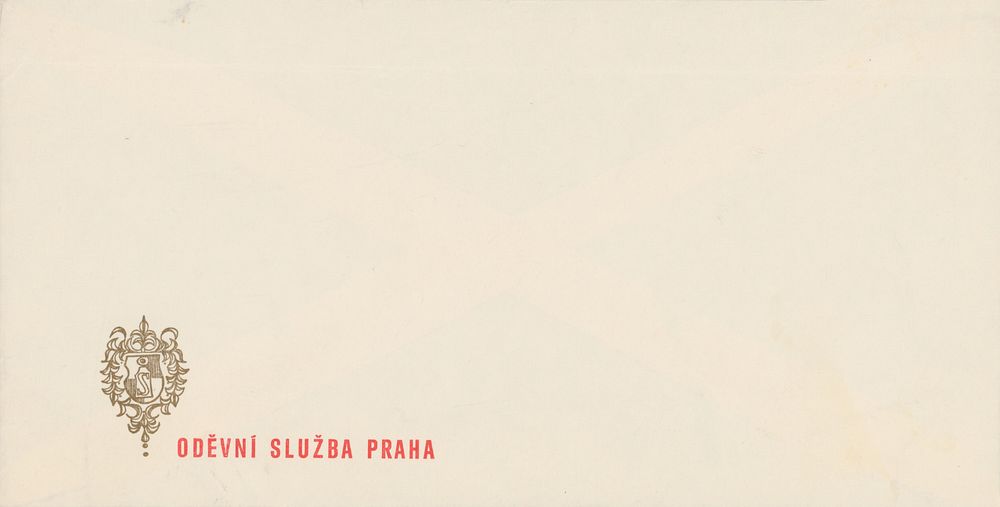 Envelope with the clothing service praha logo