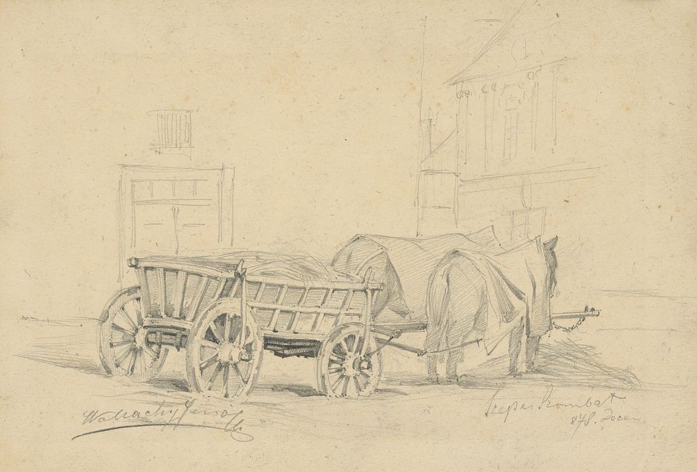 A study of a horse-drawn carriage