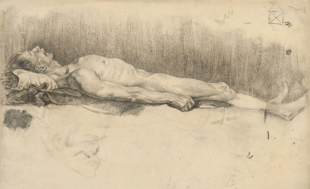 Study of a reclining male nude