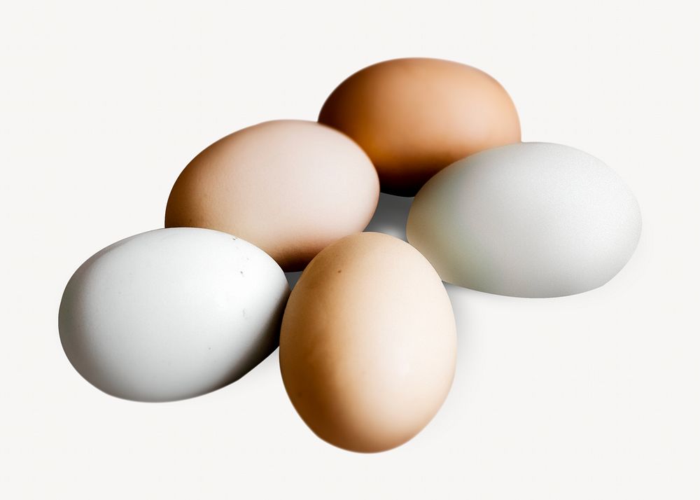 Eggs organic food isolated design