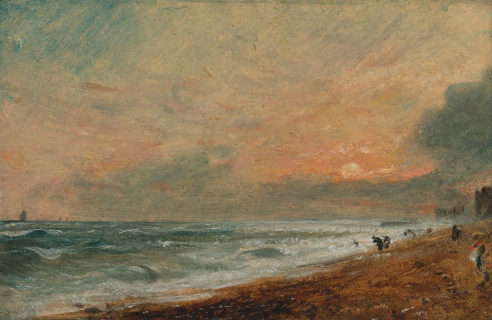 Hove Beach (1824-1828) oil painting by John Constable.