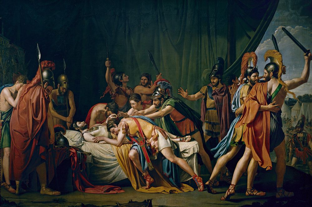 The death of Viriato, chief of the Lusitanians, La muerte de Viriato, jefe de los lusitanos (1807) oil painting by…