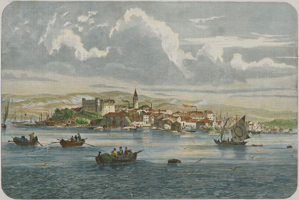 Veduta Kopra, wide view (1867) by Gottlieb Christian Wilhelm Haas.