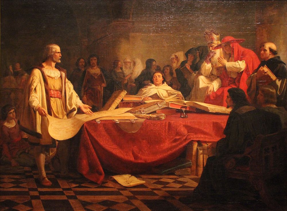 Christophe Colomb devant le conseil de Salamanque (1841) by Emanuel Leutze