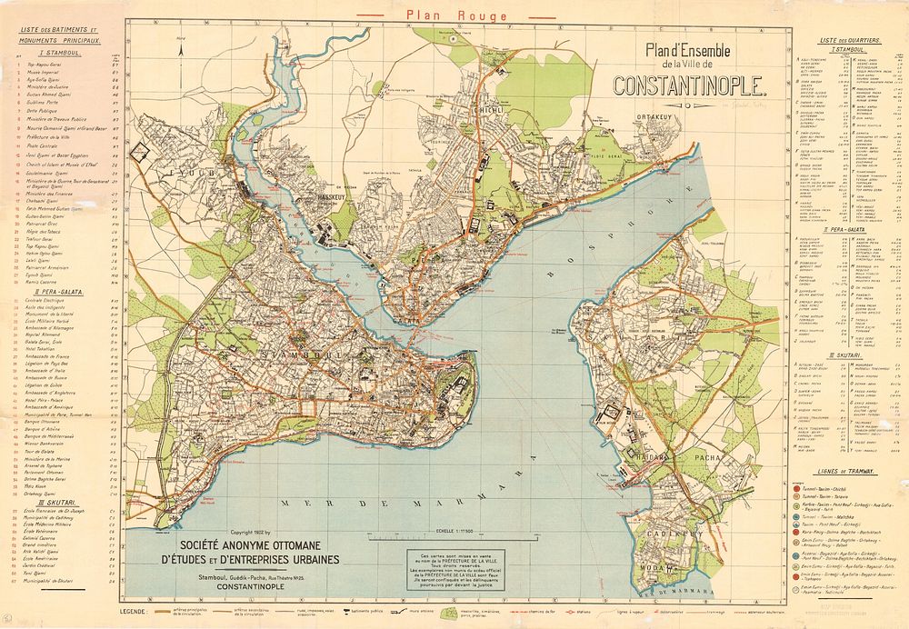 Istanbul city map (1922).