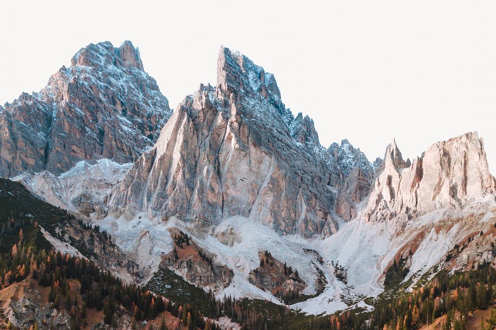 Mountain & forest landscape, border background   image