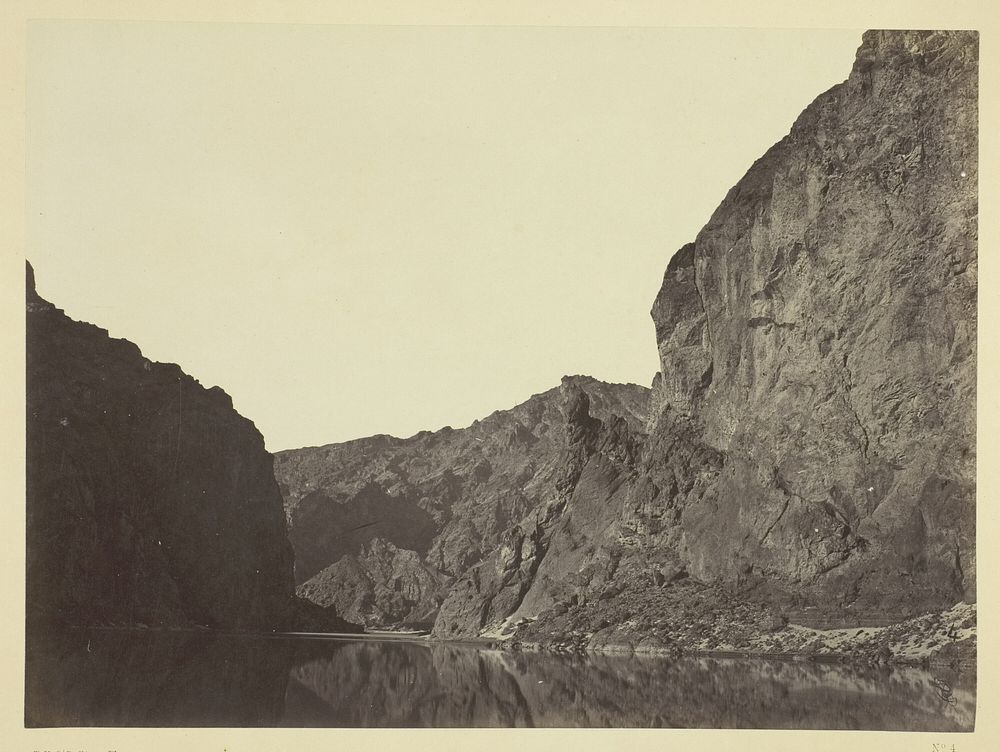 Black Cañon, Colorado River, looking below from Big Horn Camp by Timothy O'Sullivan