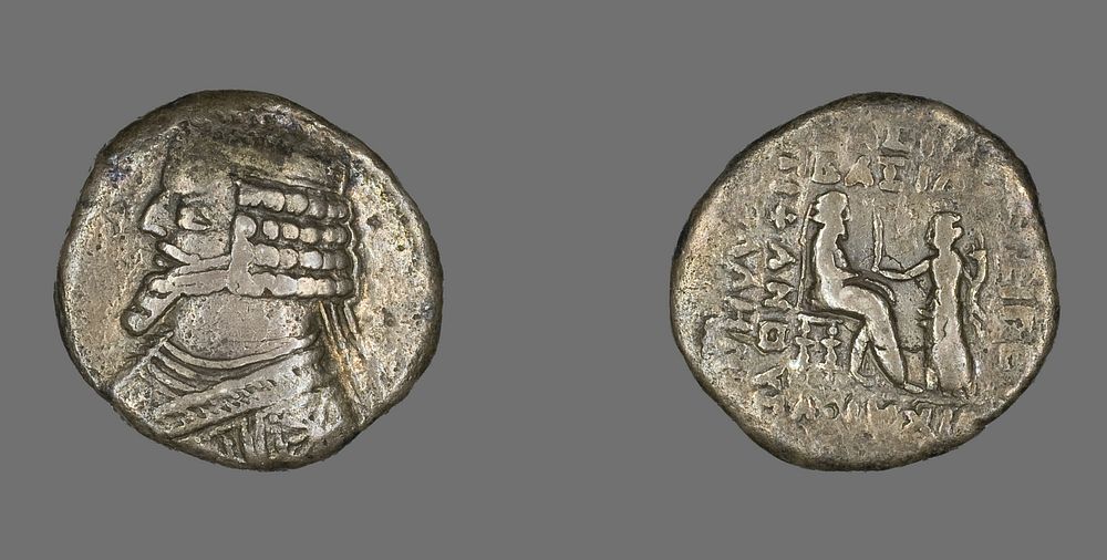 Tetradrachm (Coin) Portraying King Phraates IV