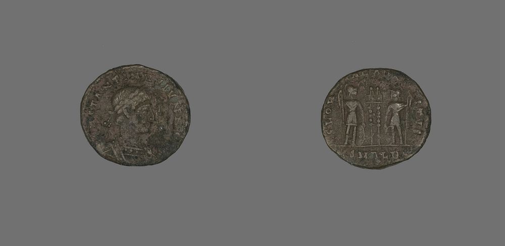 Follis (Coin) Portraying Emperor Constantine II as Caesar by Ancient Roman