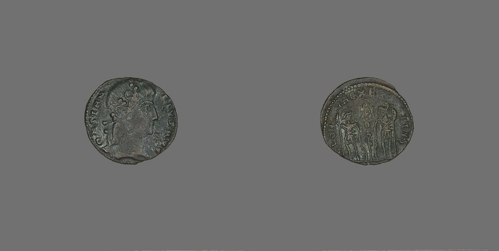 Coin Portraying Emperor Constantius II by Ancient Roman