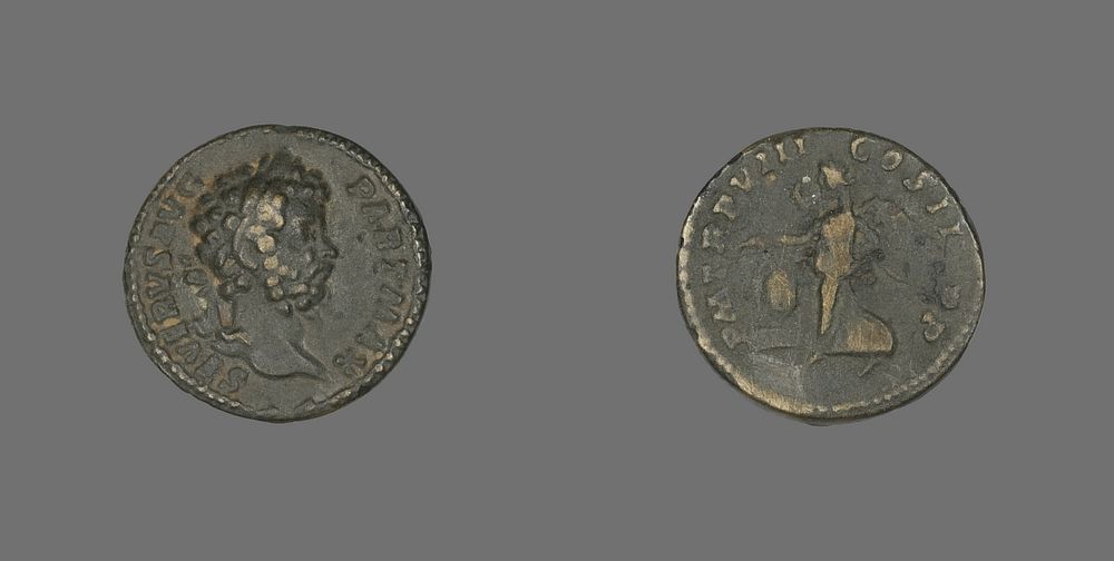 Denarius (Coin) Portraying Emperor Septimius Severus by Ancient Roman