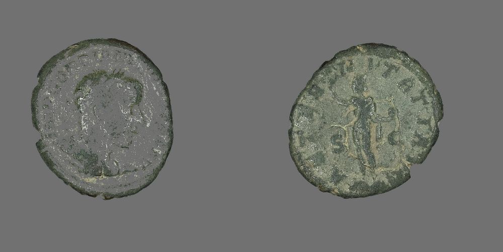 As (Coin) Portraying Emperor Gordian III by Ancient Roman