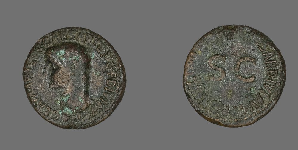 As (Coin) Portraying Germanicus by Ancient Roman