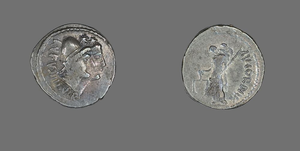 Denarius (Coin) Depicting the Dioscuri by Ancient Roman