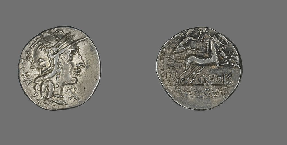 Denarius (Coin) Depicting the Goddess Roma (?) by Ancient Roman