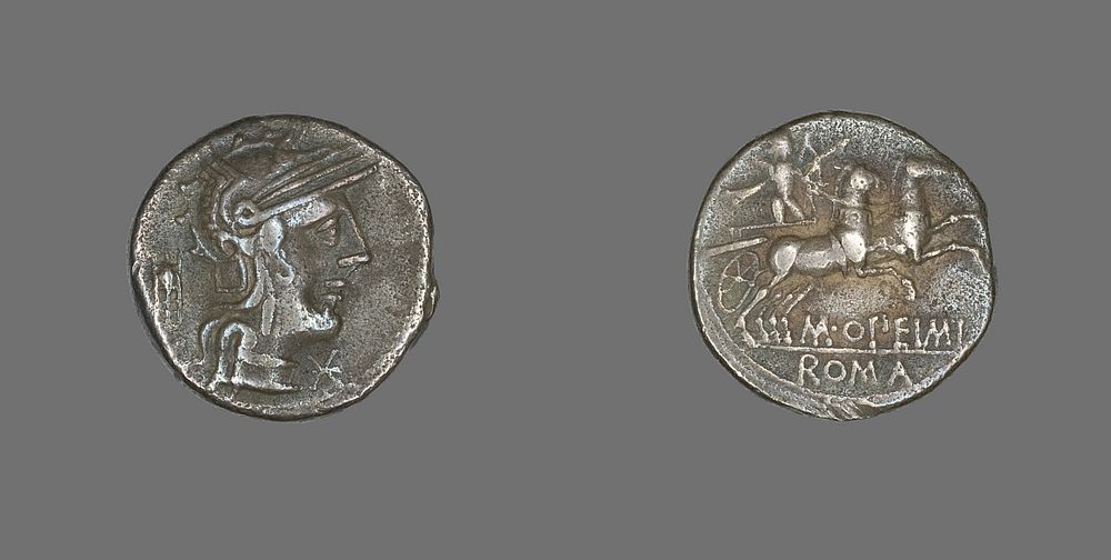 Denarius (Coin) Depicting the Goddess Roma by Ancient Roman