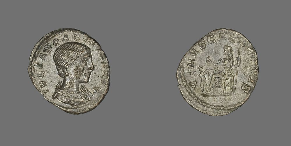 Denarius (Coin) Portraying Julia Soaemias by Ancient Roman