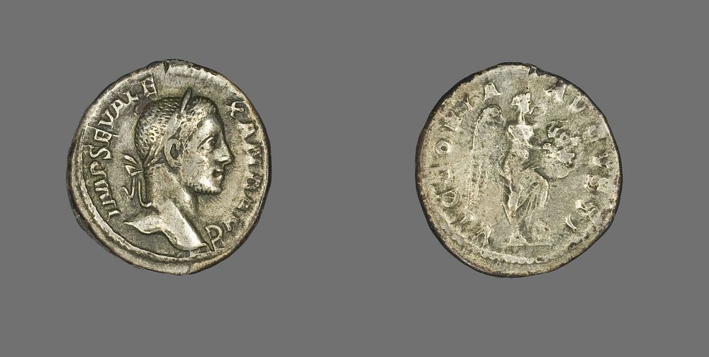 Denarius (Coin) Portraying Emperor Severus Alexander by Ancient Roman