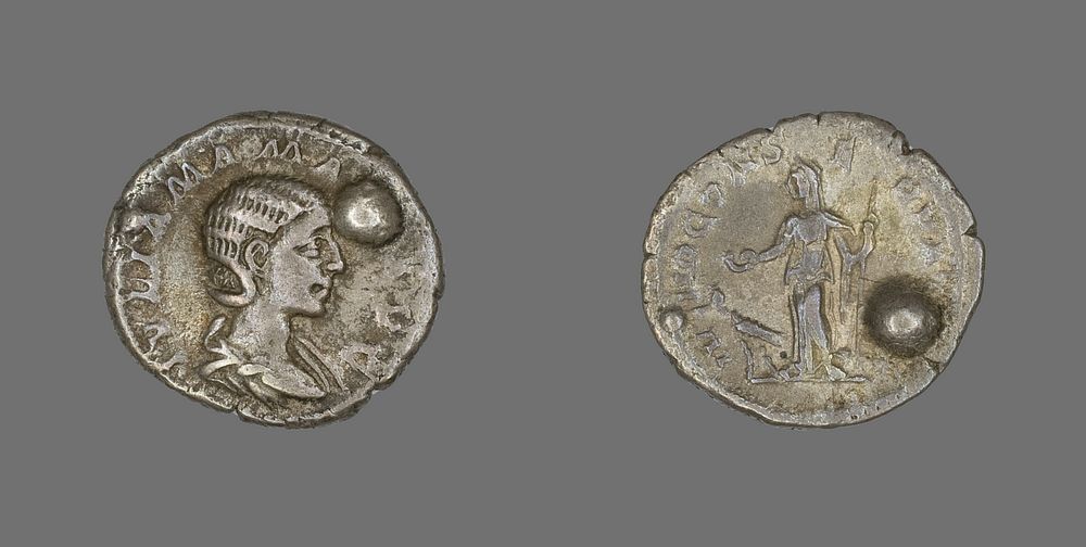 Denarius (Coin) Portraying Julia Mamaea by Ancient Roman