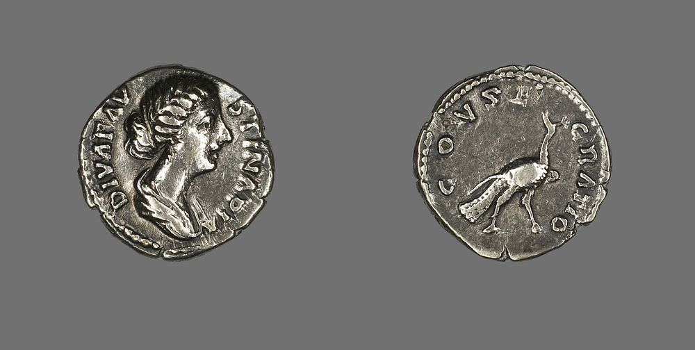 Denarius (Coin) Portraying Empress Faustina the Younger by Ancient Roman
