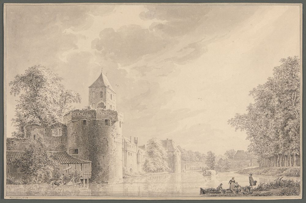 The City Walls of Utrecht by the "Plompetoren" by Paul Liender