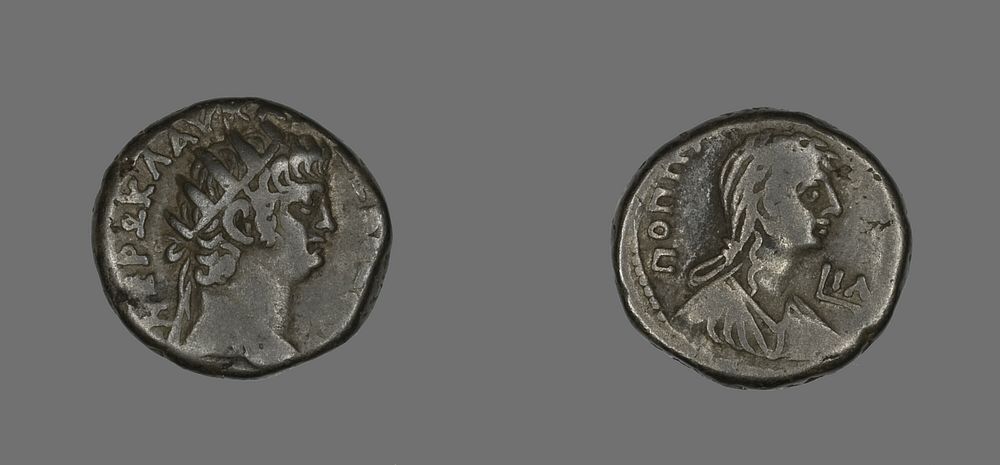 Tetradrachm (Coin) Portraying Emperor Nero by Ancient Roman