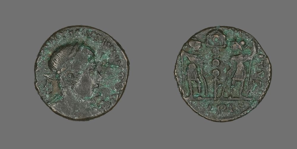 Coin Portraying Emperor Constantine II by Ancient Roman