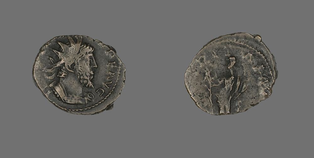 Coin Portraying Emperor Tetricus by Ancient Roman