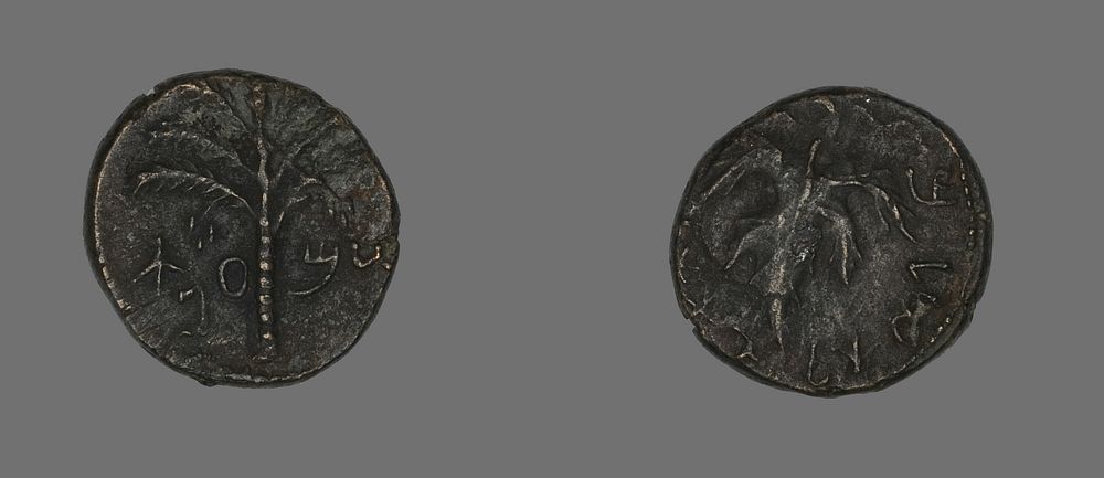 Coin Depicting a Palm Tree by Ancient Roman
