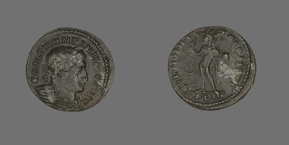 Coin Portraying Emperor Constantine I by Ancient Roman