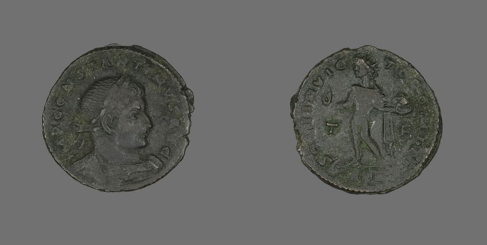 Coin Portraying Emperor Constantine I by Ancient Roman