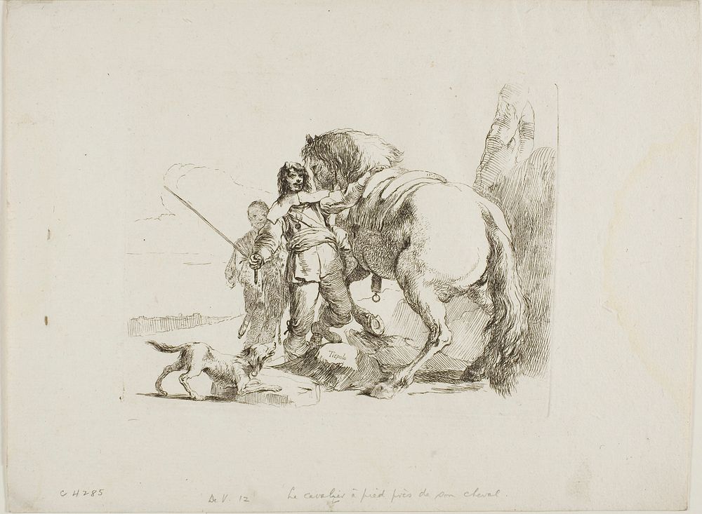The Rider Standing by His Horse, from Capricci by Giambattista Tiepolo
