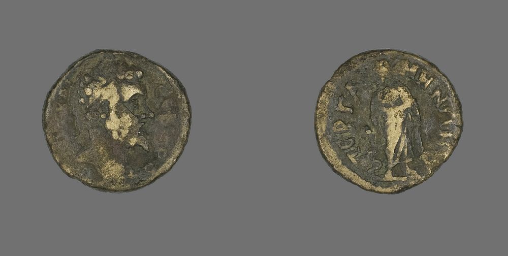 Coin Portraying Emperor Septimius Severus by Ancient Roman