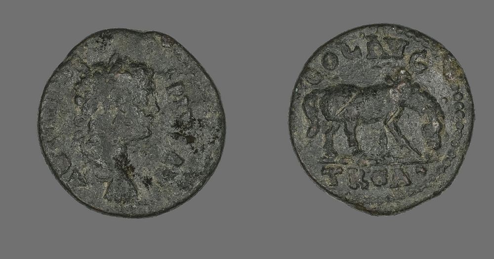 Coin Portraying Emperor Caracalla by Ancient Roman