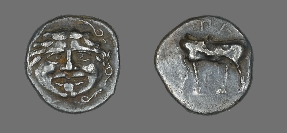 Hemidrachm (Coin) Depicting a Bull by Ancient Greek