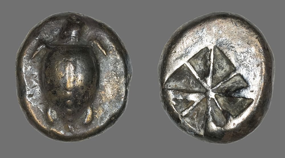 Stater (Coin) Depicting a Sea Turtle by Ancient Greek