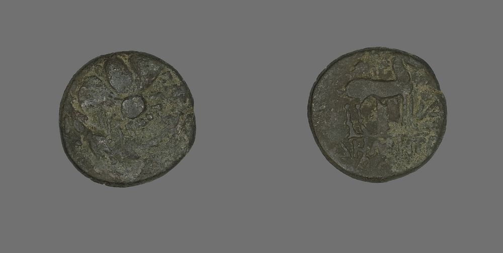 Coin Depicting a Wreath by Ancient Greek