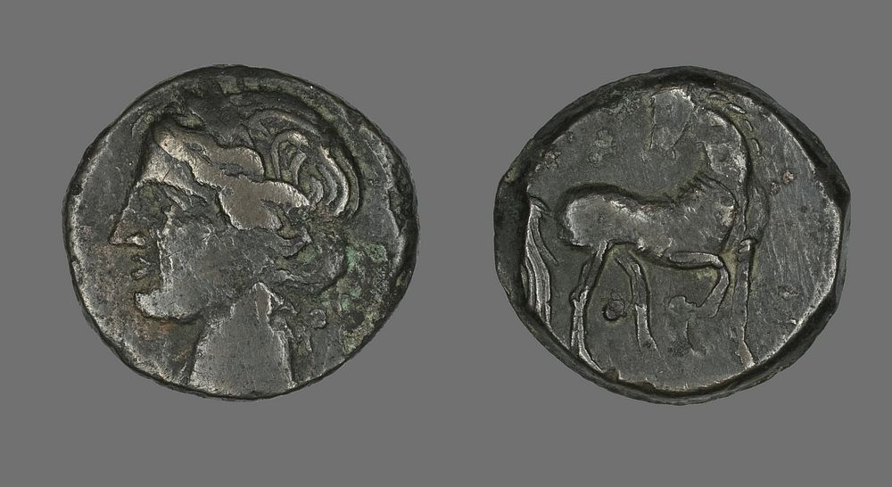 Coin Depicting the Goddess Persephone (?) by Ancient Greek