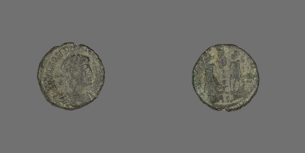 Coin Portraying Emperor Constans or Emperor Constantius II by Ancient Roman